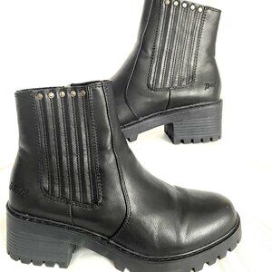 Blowfish Malibu Leah Black Ankle Boots Booties Size 9 NEW